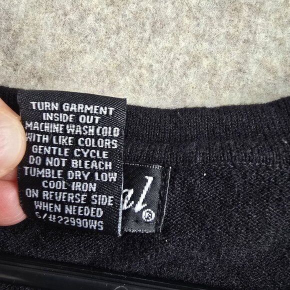 Wet Seal Cropped Black Cardigan Sweater 3/4 Sleeve Cotton Blend - Picture 4 of 6